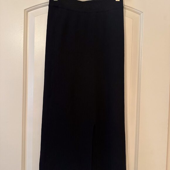 lulus Seasonal Fave Black Ribbed Knit Midi Sweater Skirt - Picture 4 of 6